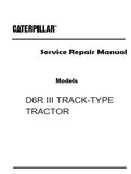 Caterpillar Cat D6R III TRACK-TYPE TRACTOR (Prefix HCD) Service Repair Manual (HCD00001 and up)