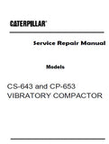Caterpillar Cat CP-643 VIBRATORY COMPACTOR (Prefix 7JD) Service Repair Manual (7JD00001 and up)