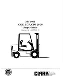 Clark CGC 20-30 Forklift Service Repair Manual