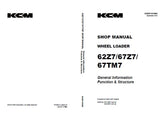 Kawasaki 67Z7 WHEEL LOADER Service Repair Manual (62J1-8001 and up； 65J5-8001 and up)