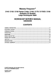 Massey Ferguson 2170 Large Rectangular Baler Service Repair Manual