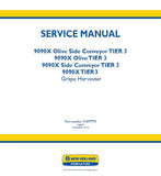 New Holland 9090X Olive TIER 3 Grape Harvester Service Repair Manual