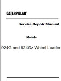 Caterpillar Cat 924Gz Wheel Loader (Prefix RBB) Service Repair Manual (RBB00001 and up)