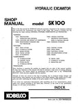 Kobelco SK100 Crawler Excavator Service Repair Manual (YW-2801 ～)