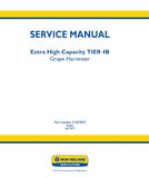 New Holland 9090X Extra High Capacity TIER 4B Grape Harvester Service Repair Manual