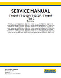 New Holland T4050F With cab - Model Year 2012 Tier 3 Tractor Service Repair Manual [ZCJD07769 - ZDJD10461]