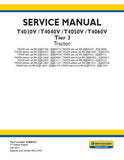 New Holland T4050V With cab Tier 3 Tractor Service Repair Manual [Z8JE04822 -ZCJE10163]