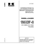 Kawasaki 135ZV-2 WHEEL LOADER Operation and Maintenance manual