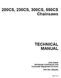 John Deere 550CS Chainsaws Service Repair Manual