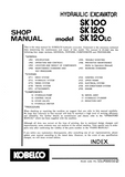 Kobelco SK100 Crawler Excavator Service Repair Manual (YW-03371 ～, LP-06191 ～, YP-01601 ～)
