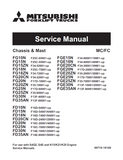 MITSUBISHI FGC33N FORKLIFT TRUCKS CHASSIS, MAST AND OPTIONS Service Repair Manual SN：AF83F-60121-UP