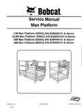 Bobcat 1M Man Platform 220KG Service Repair Manual S/N B38G00101 And Above