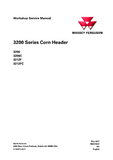 Massey Ferguson 3212FC Corn Header Service Repair Manual
