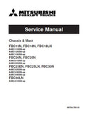 Mitsubishi FBC25N Forklift Trucks Service Repair Manual SN: A4BC2-20200-UP