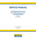 New Holland T7.290 AutoCommand™ Sidewinder II Tractor Service Repair Manual [ZFEA01001 - ZGEA02931]