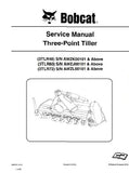 Bobcat 3TLR48 Three-Point Tiller Service Repair Manual S/N AWZK00101 And Above
