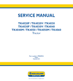 New Holland TK4060 Tractor Service Repair Manual