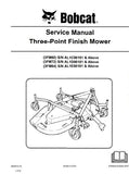 Bobcat 3FM72 Three-Poing Finish Mower Service Repair Manual S/N AL1D00101 And Above