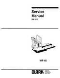 Clark WP 40 Service Repair Manual