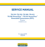New Holland T8.410 SmartTrax™ 696110089 PST TIER 2 Tractor Service Repair Manual [ZERE08100 - ]