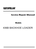Caterpillar Cat 436B BACKHOE LOADER (Prefix 7FL) Service Repair Manual (7FL00001 and up)