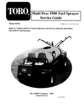 Toro Multi-Pro 5500 Sprayer Service Repair Manual