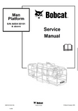 Bobcat Man Platform Service Repair Manual S/N A6SH00101 And Above