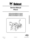 Bobcat PNSFL Planer Service Repair Manual S/N AKS300101 And Above