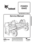Bobcat Power Rake Service Repair Manual S/N 925100101 And Above