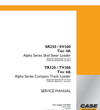 CASE TR320 / TV380 Tier 4A Alpha Series Compact Track Loader Service Repair Manual
