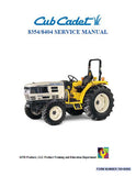 Cub Cadet 8354 Tractor Service Repair Manual