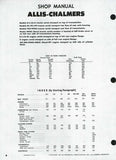 Allis Chalmers Models CA Diesel Tractor Service Repair Manual