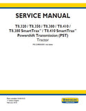 New Holland T8.350 PST TIER 4B Tractor Service Repair Manual [ZHRE04001 - ]