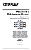 Caterpillar Cat TH417C Telehandler Operator and Maintenance manual