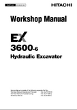 HITACHI EX3600-6 HYDRAULIC EXCAVATOR Service Repair Manual