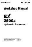 HITACHI EX2500-6 HYDRAULIC EXCAVATOR Service Repair Manual