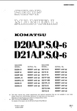 Komatsu D20P-6 Dozer Bulldozer Service Repair Manual S/N 60001 and up