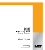CASE CX210D Crawler Excavator Service Repair Manual