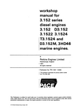 PERKINS 3.152 SERIES 3.152 MARINE ENGINE Service Repair Manual