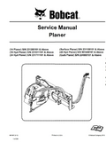 Bobcat Surface Planer Service Repair Manual S/N 231100101 And Above