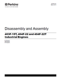 PERKINS 400 SERIES 403F-15T, 404F-22 AND 404F-22T INDUSTRIAL ENGINE (Model EN) Service Repair Manual