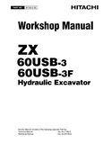 HITACHI ZAXIS ZX 60USB-3F EXCAVATOR Service Repair Manual