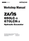 HITACHI ZAXIS 670LCH-3 EXCAVATOR Service Repair Manual