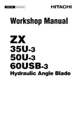 HITACHI ZAXIS ZX 35U-3 HYDRAULIC ANGLE BLADE Service Repair Manual