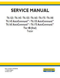 New Holland T6.145 Tier 4B (final) Tractor Service Repair Manual