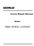 Caterpillar Cat 966E WHEEL LOADER (Prefix 99Y) Service Repair Manual (99Y05315 and up)
