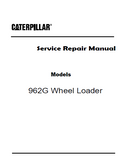 Caterpillar Cat 962G Wheel Loader (Prefix 6EW) Service Repair Manual (6EW00001 and up)
