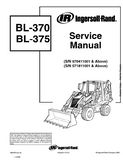 Bobcat BL370 BL375 Loader Backhoe Service Repair Manual S/N: 570411001 AND Above