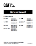 Caterpillar Cat GC25K Forklift Lift Trucks Service Repair Manual SN:AT82D-00011 and up