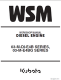 Kubota 03-M-E4BG SERIES DIESEL ENGINE Service Repair Manual